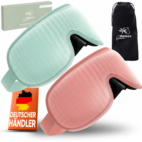 Schlafmaske 2er set 3d - schlafmaske,