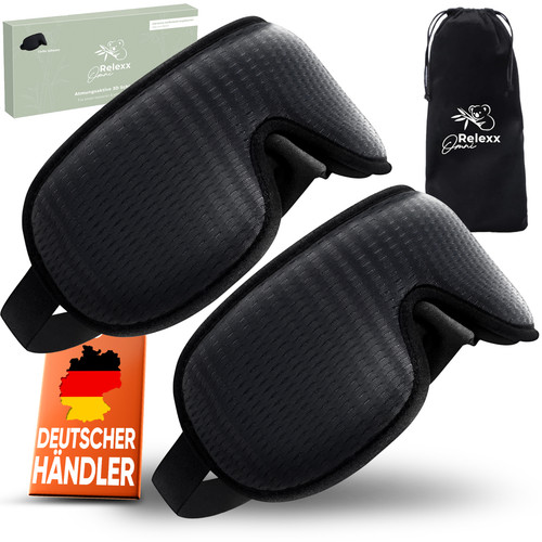 Schlafmaske 2er set 3d - schlafmaske,