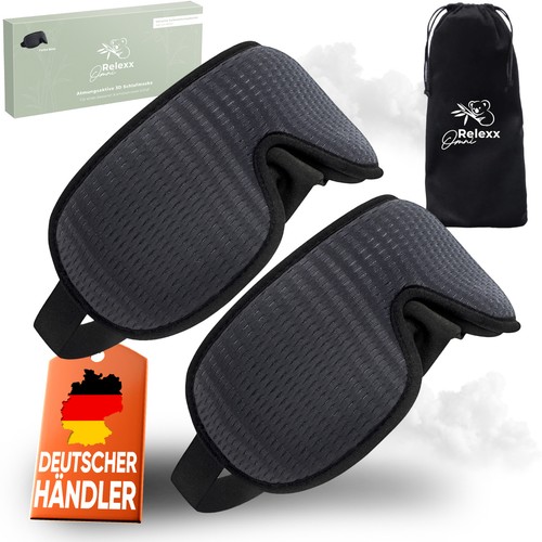Schlafmaske 2er set 3d - schlafmaske,